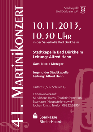 Stadtkapelle Martini Plakat 2013 300